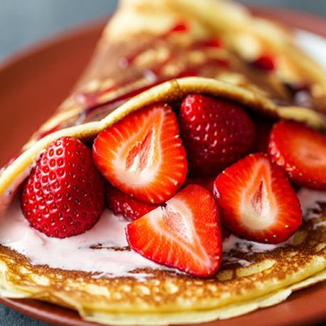 Crepe Dulce con Fresas