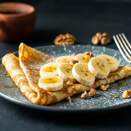 Crepe Dulce con Banano y Nuez