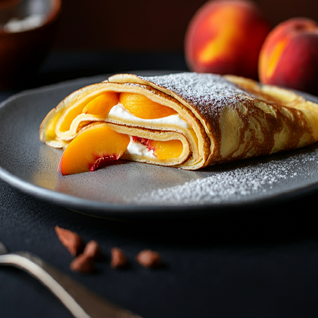 Crepe Dulce con Durazno