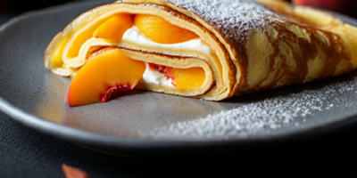 Crepe Dulce con Durazno